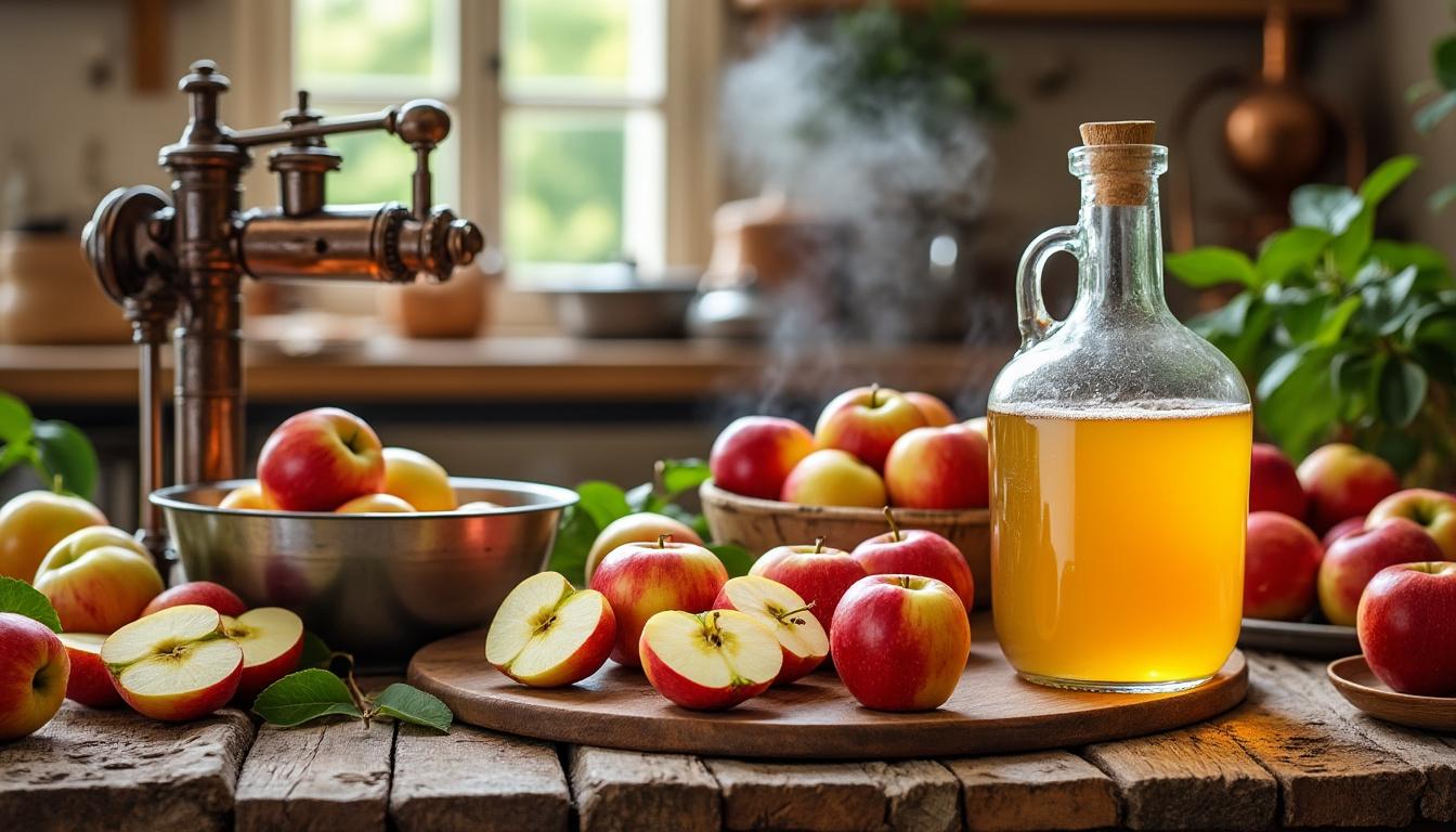 apprenez à fabriquer du calvados maison traditionnel en utilisant des pommes fraîches. suivez notre guide étape par étape pour réussir votre propre eau-de-vie artisanale.