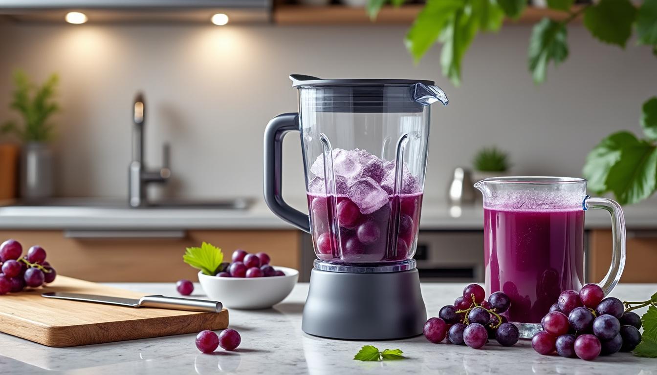 découvrez comment préparer facilement un jus de raisin frais et naturel avec un blender en quelques étapes simples pour un rafraîchissement sain et savoureux.