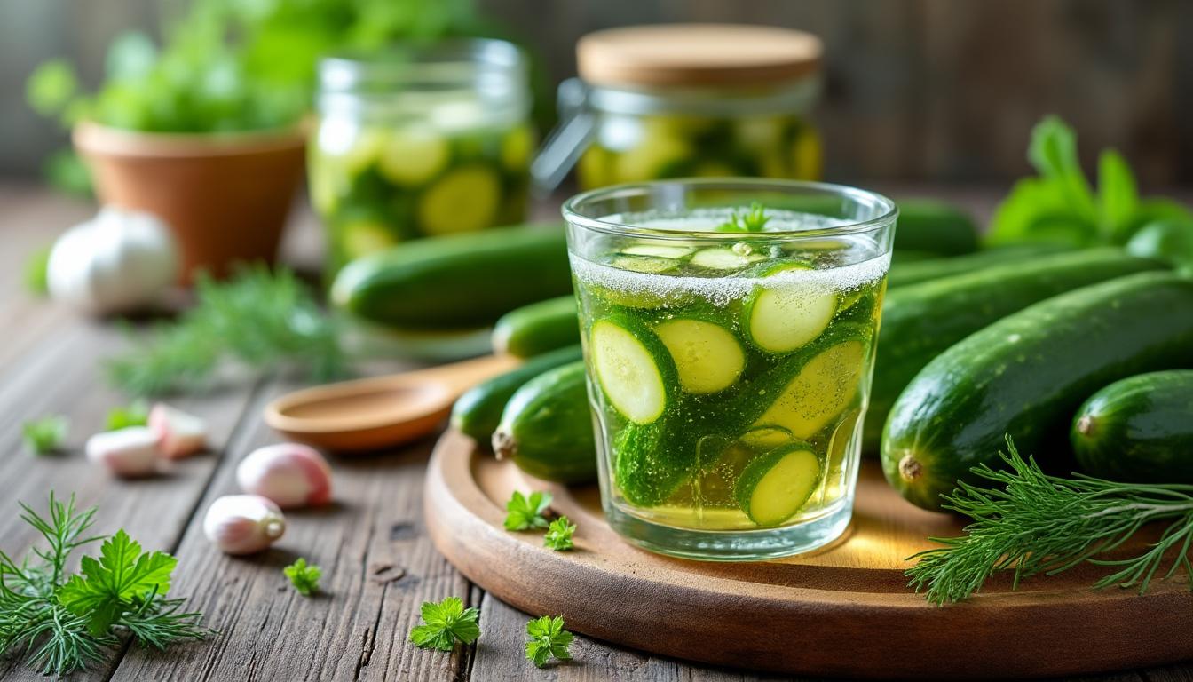 découvrez si le jus de cornichon est comestible et explorez ses bienfaits pour la santé, incluant ses effets sur la digestion et la récupération musculaire.