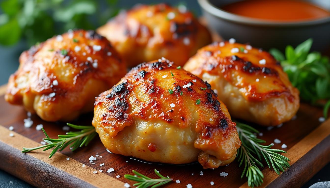 découvrez nos astuces simples et efficaces pour réussir une cuisse de poulet au four avec une peau parfaitement croustillante à souhait, pour un repas savoureux et gourmand.