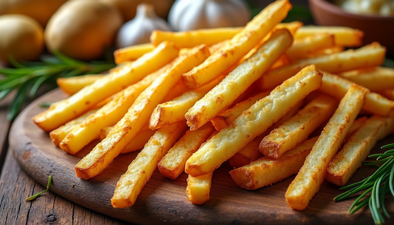 découvrez comment préparer des frites au four maison, croustillantes et savoureuses, sans huile. le secret pour des pommes de terre légères et délicieuses, faciles à réaliser.