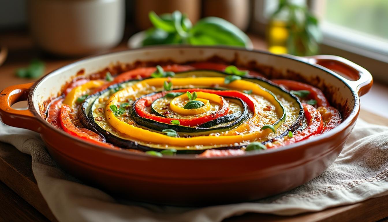 découvrez notre recette simple de ratatouille au four, un plat savoureux et léger qui ravira vos papilles tout en restant sain et facile à préparer.