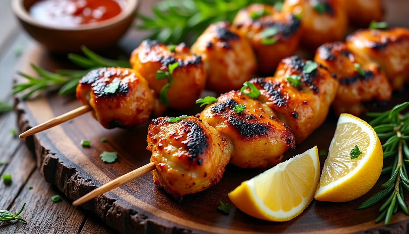 découvrez nos astuces pour réussir vos brochettes de poulet marinées, pour une viande tendre et savoureuse à chaque cuisson.