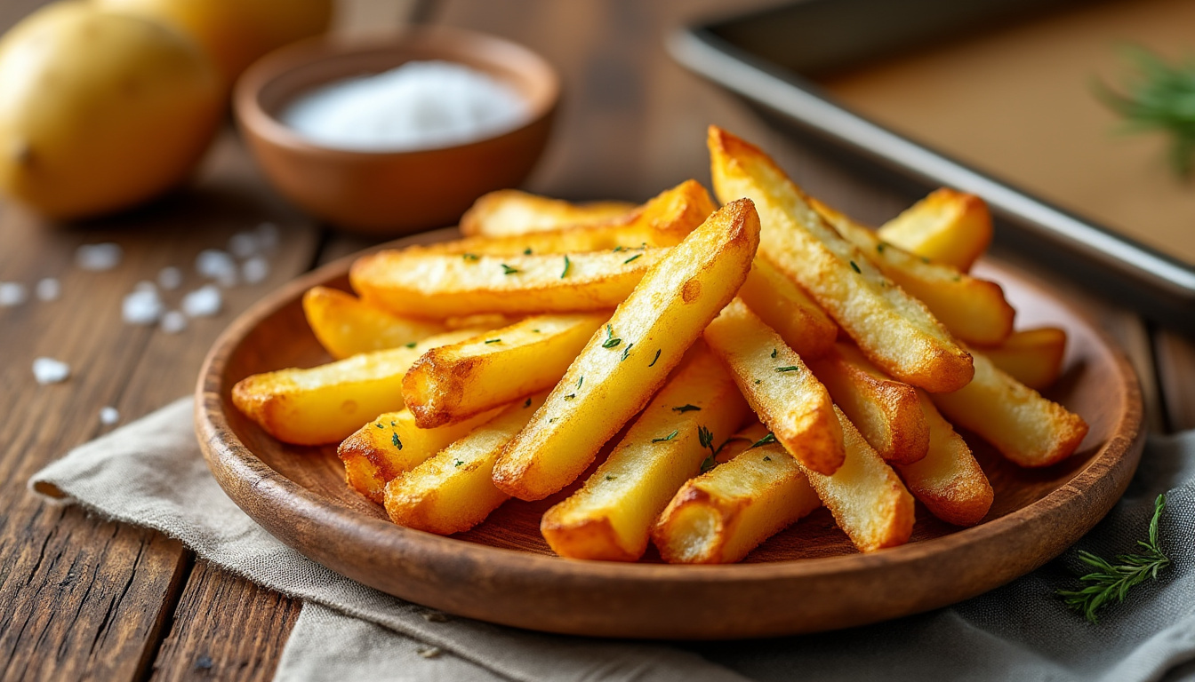 découvrez nos astuces simples pour préparer des frites au four croustillantes et savoureuses, sans utiliser d'huile. une recette saine et gourmande à tester absolument !