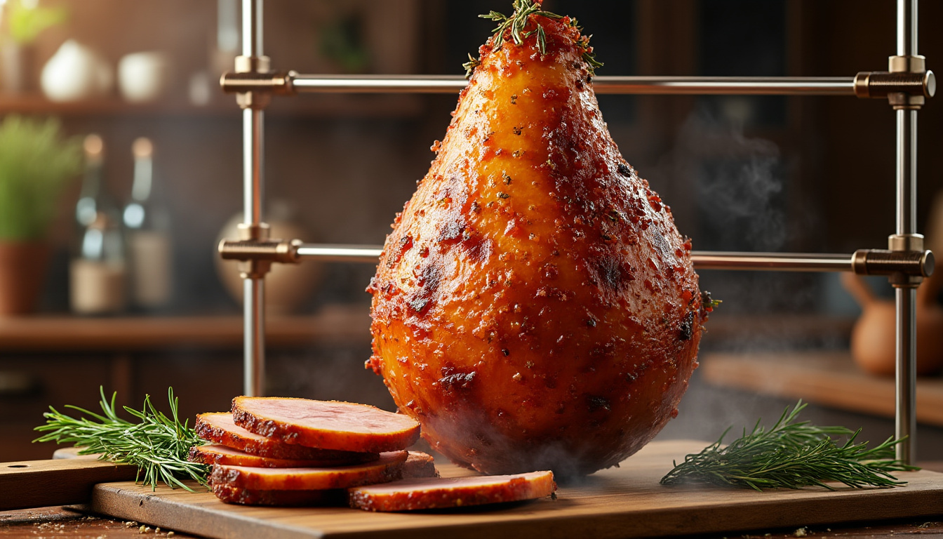 découvrez les secrets d'une cuisson savoureuse et réussie du jambon à la broche pour garantir un repas gourmand et parfaitement doré.