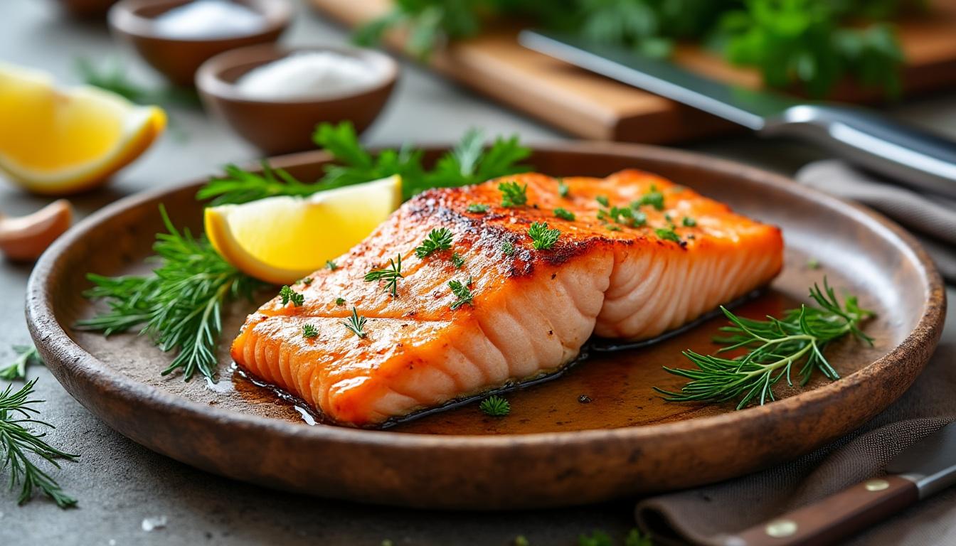 découvrez nos astuces pour réussir la cuisson de votre pavé de saumon au four, afin d'obtenir une viande tendre et savoureuse à chaque fois.