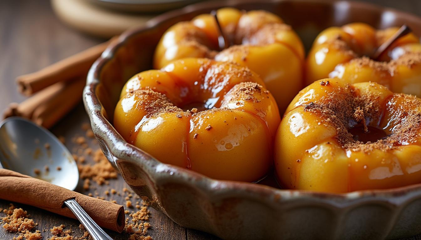 découvrez la recette des pommes au four caramélisées, un dessert fondant et gourmand qui ravira vos papilles. simple à préparer, ce secret de douceur est parfait pour toutes les occasions.