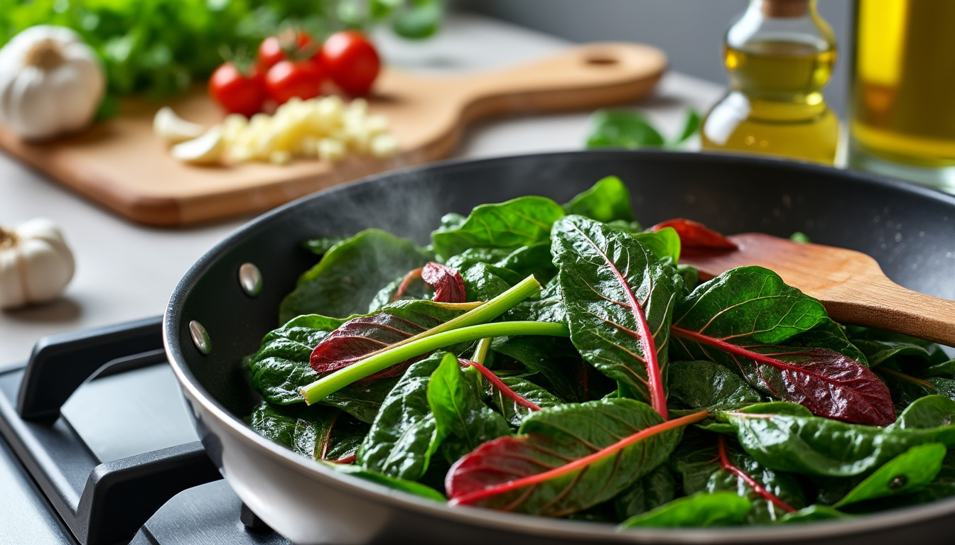 découvrez l'astuce simple pour cuire les blettes à la poêle rapidement et savoureusement. une recette facile pour un légume sain et gourmand en quelques minutes.