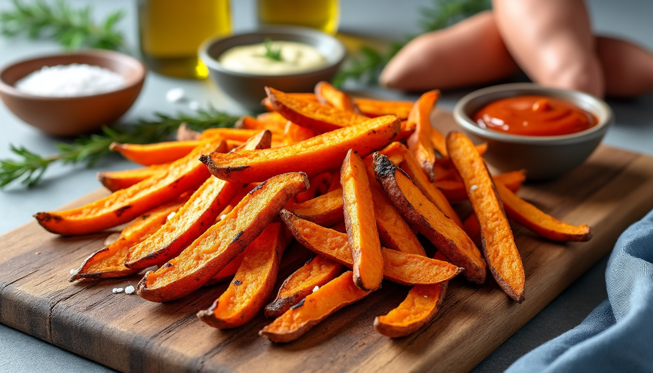 découvrez nos astuces pour réussir des frites de patate douce au four, croustillantes et savoureuses, sans utiliser de friture. une recette saine et facile à préparer.