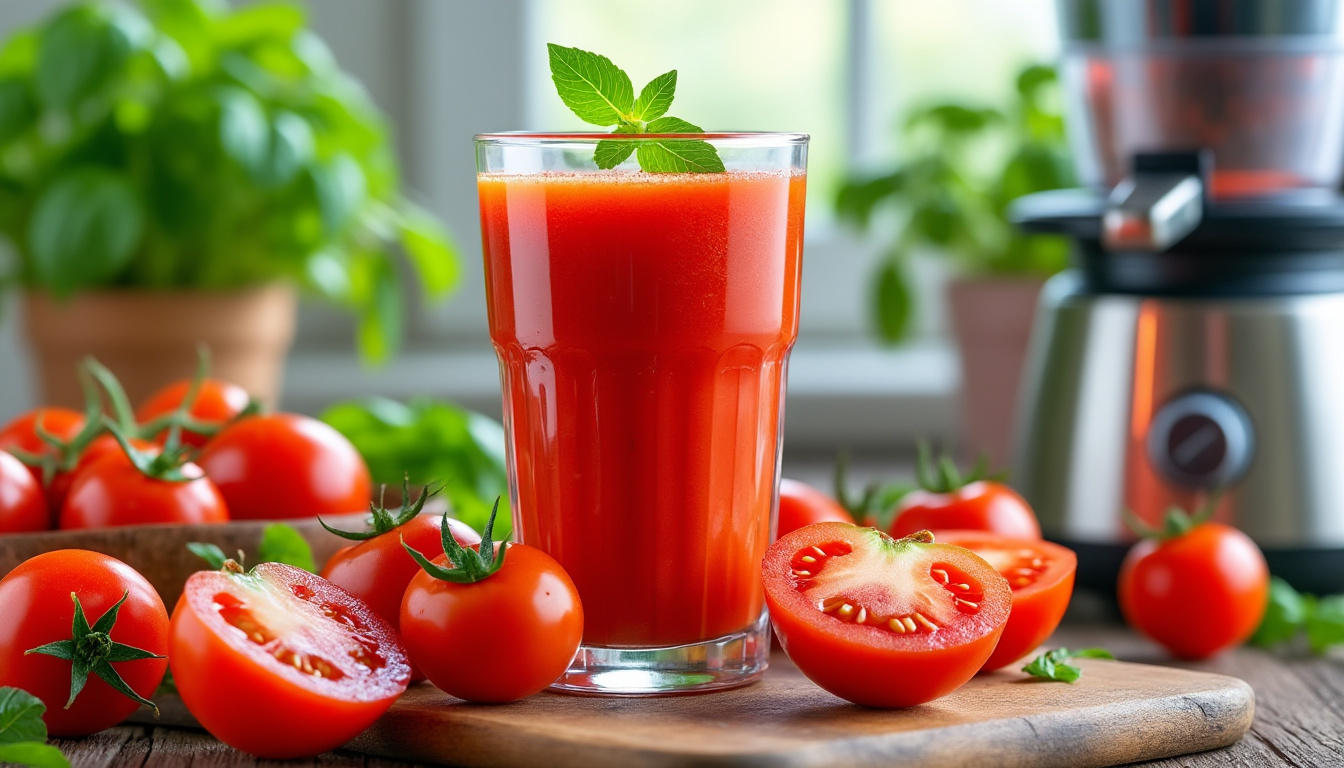 découvrez les bienfaits du jus de tomate pour la santé et apprenez comment le préparer facilement chez vous avec des ingrédients naturels.