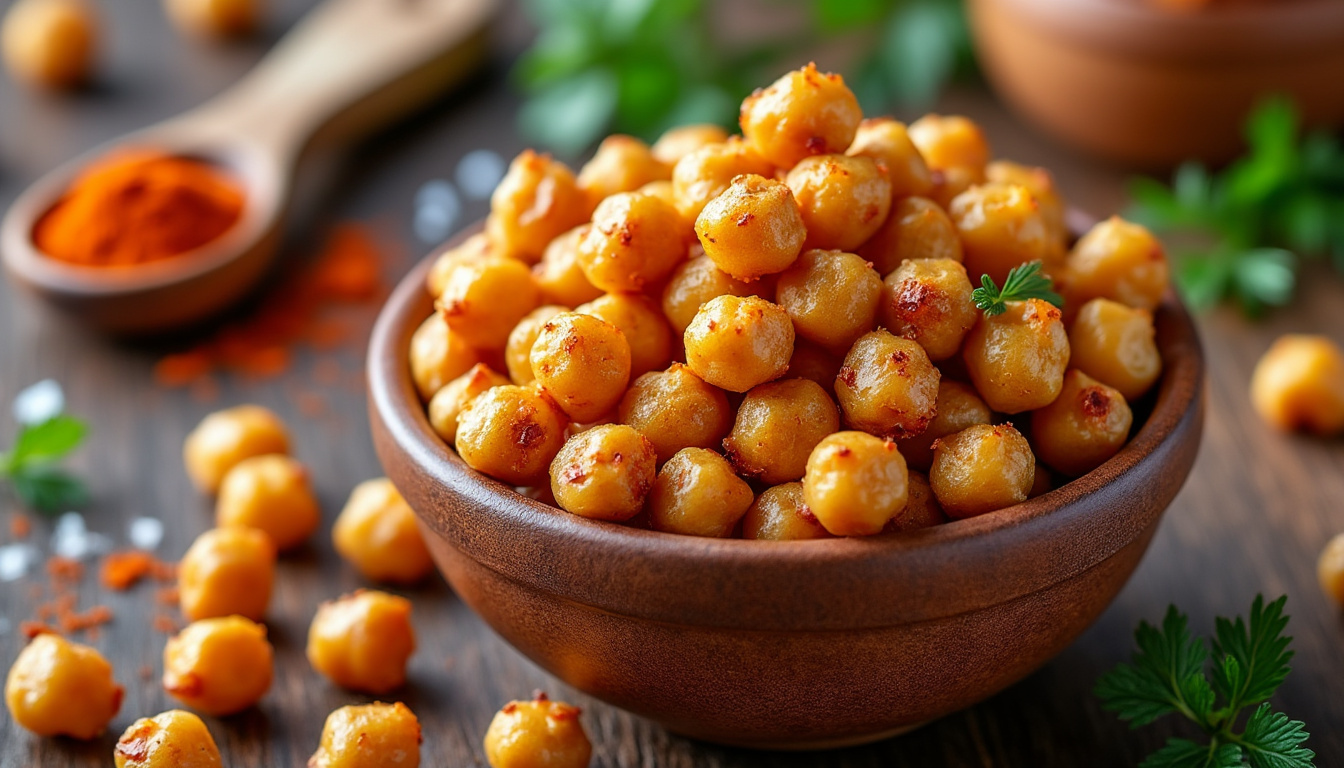 découvrez la recette facile des pois chiches au four, un snack croquant, sain et rapide à préparer pour toutes vos envies gourmandes.