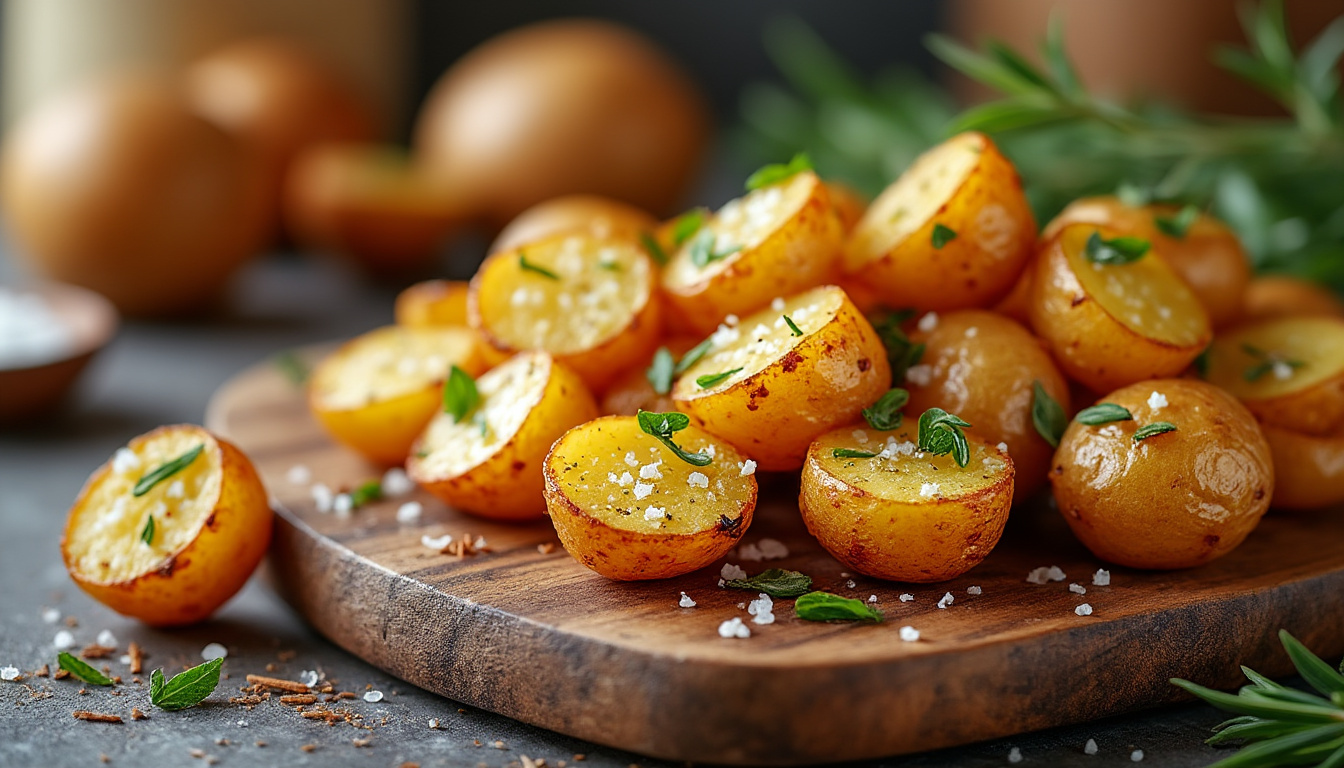 découvrez la recette simple et rapide des pommes de terre grenaille au four, un accompagnement croustillant parfait pour vos repas.