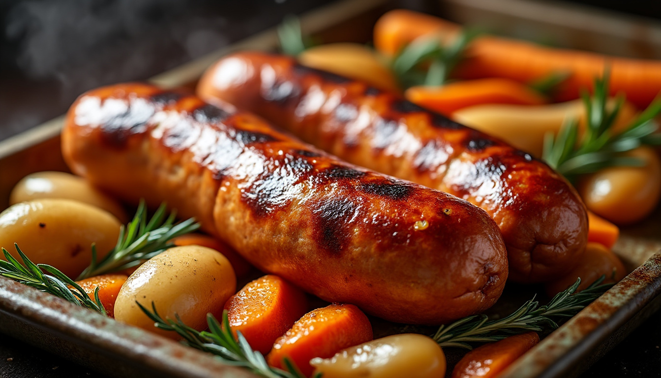 découvrez l’astuce infaillible pour une cuisson parfaite de la saucisse de toulouse au four, dorée à souhait et délicieusement savoureuse.