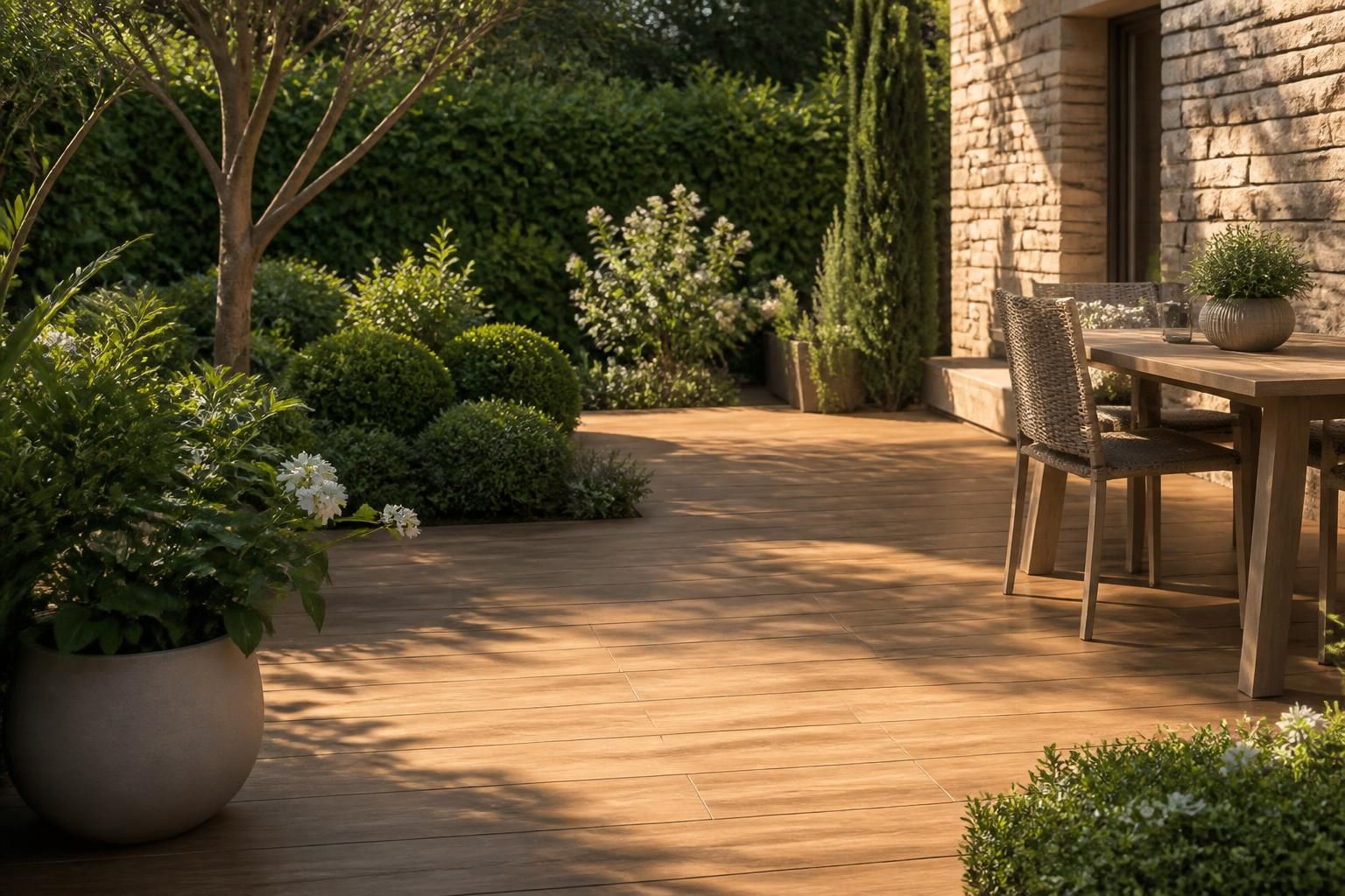 découvrez notre carrelage imitation teck extérieur pour apporter un style bois naturel et chaleureux à votre jardin, alliant esthétique et durabilité.