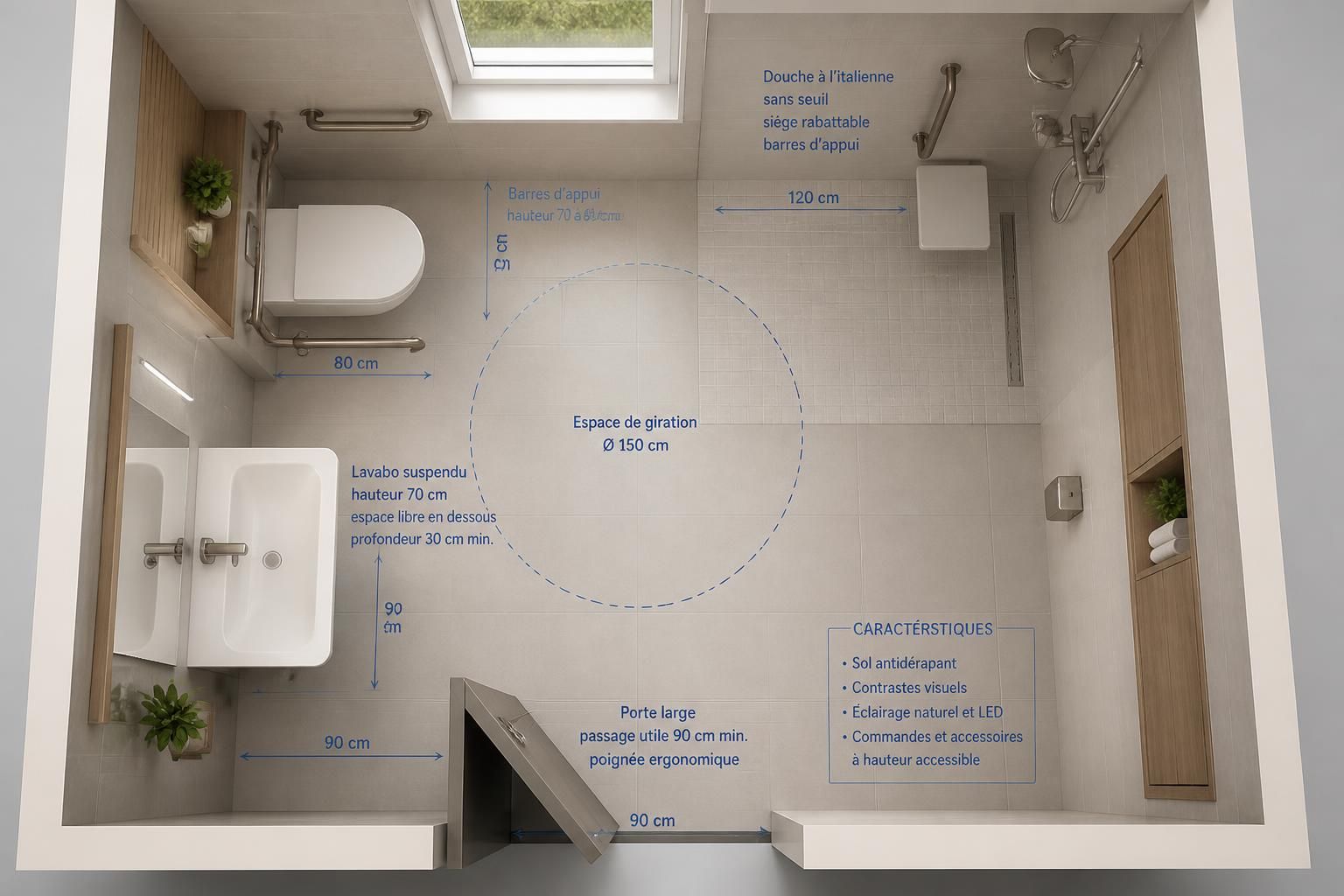 découvrez comment concevoir un plan de salle de bain handicapé en respectant les normes d'accessibilité indispensables pour garantir confort et sécurité à tous.