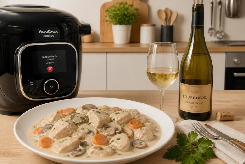 découvrez nos recettes savoureuses de blanquette de poulet cookeo, faciles à préparer avec ou sans vin blanc pour un plat délicieux et rapide.