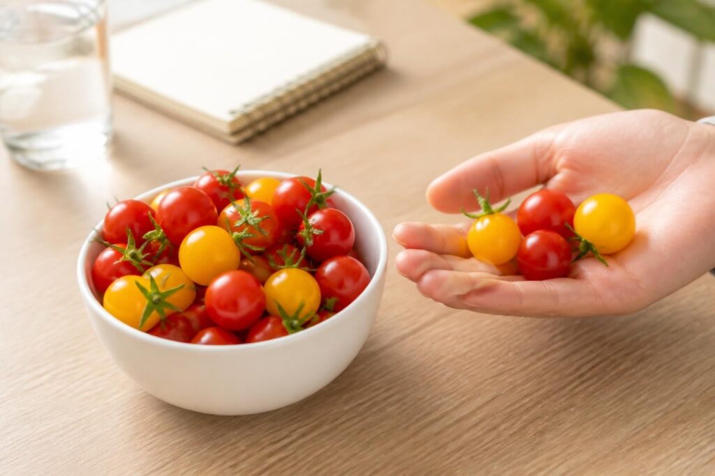 découvrez combien de calories contient une tomate cerise et quelle quantité consommer pour un encas léger et sain. idéal pour surveiller votre alimentation tout en vous faisant plaisir.