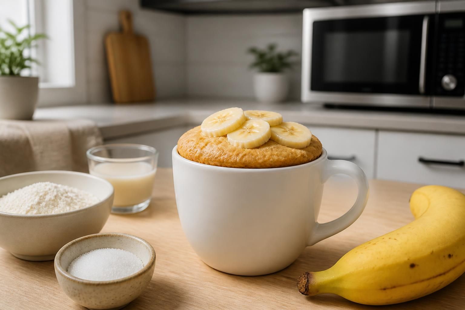 découvrez nos recettes faciles et gourmandes de mugcake banane sans œuf, à préparer rapidement au micro-ondes pour un dessert savoureux et moelleux.