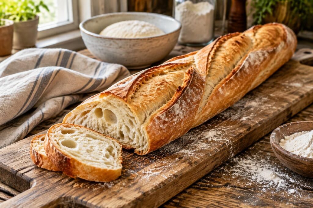 découvrez une recette de baguette facile et rapide, sans machine : préparez un pain maison croustillant et savoureux avec des ingrédients simples.
