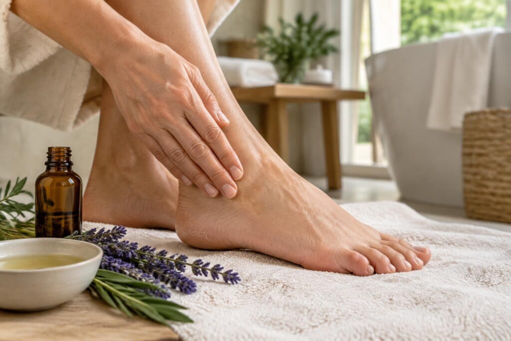 découvrez quelles huiles essentielles choisir pour apaiser les pieds secs et intégrer un soin adapté à votre routine.